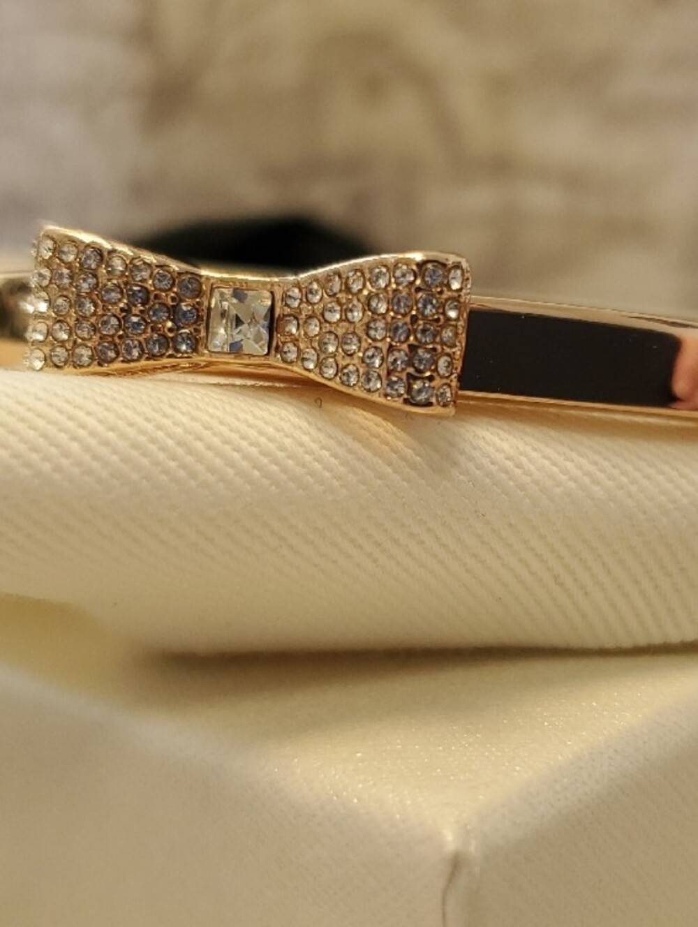 kate spade Rose Gold Bow Pavé Bangle Bracelet - Picture 5 of 8